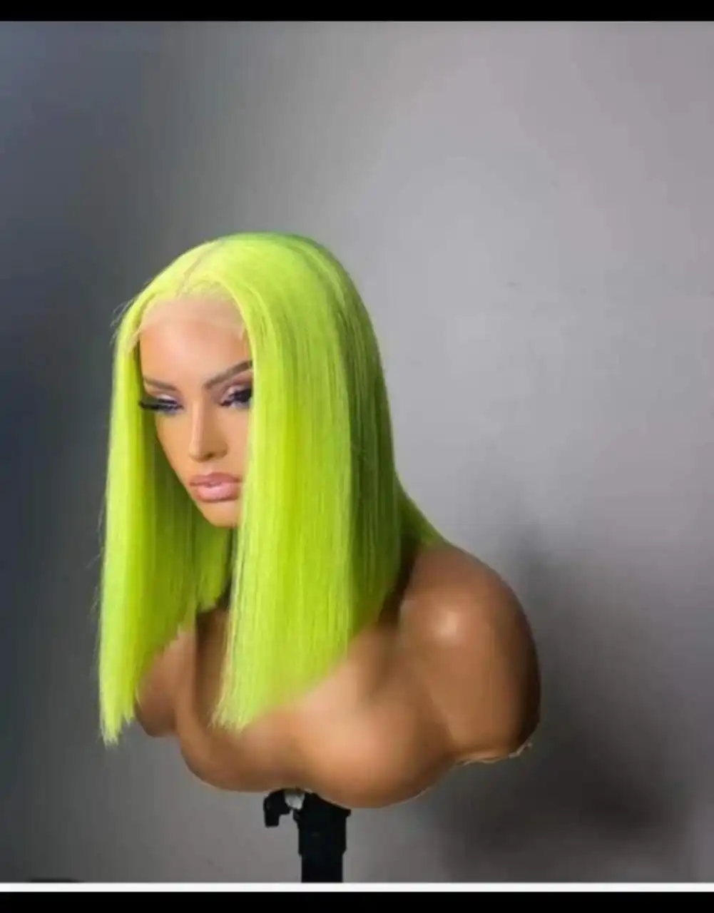 Vietnamese green natural wig, lace front