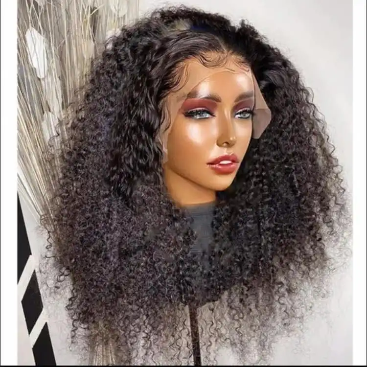 lace front wig, black color, 100% human